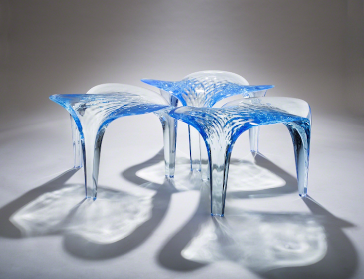 nature-inspired furniture zaha hadid liquid glacial 