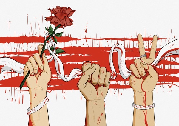 Художники делают арты о протестах в Белоруссии