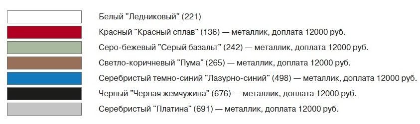 цвета.jpg Lada XRAY и Largus получили новый цвет кузова