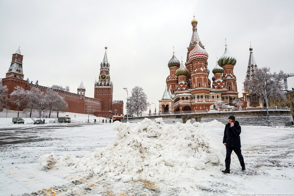 Москва после снегопада