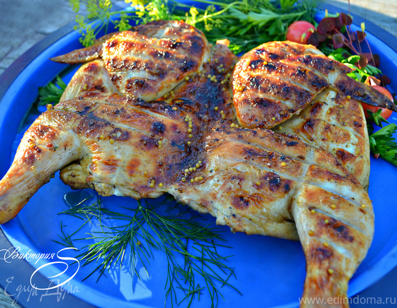 Пьяная курочка, приготовленная на гриле Пьяная курочка, приготовленная на гриле