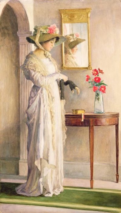 Дама в перчатках. Автор: William Henry Margetson. Дама в перчатках. Автор: William Henry Margetson.