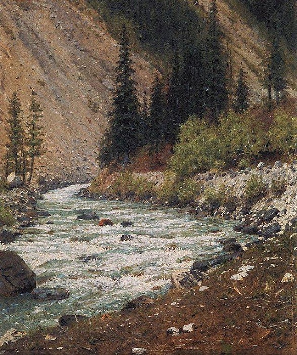 Горный ручей в Кашмире. (1875). Автор: Василий Верещагин. Василий Верещагин: Как сложилась судьба русского гения, которому французы не дали Нобелевку