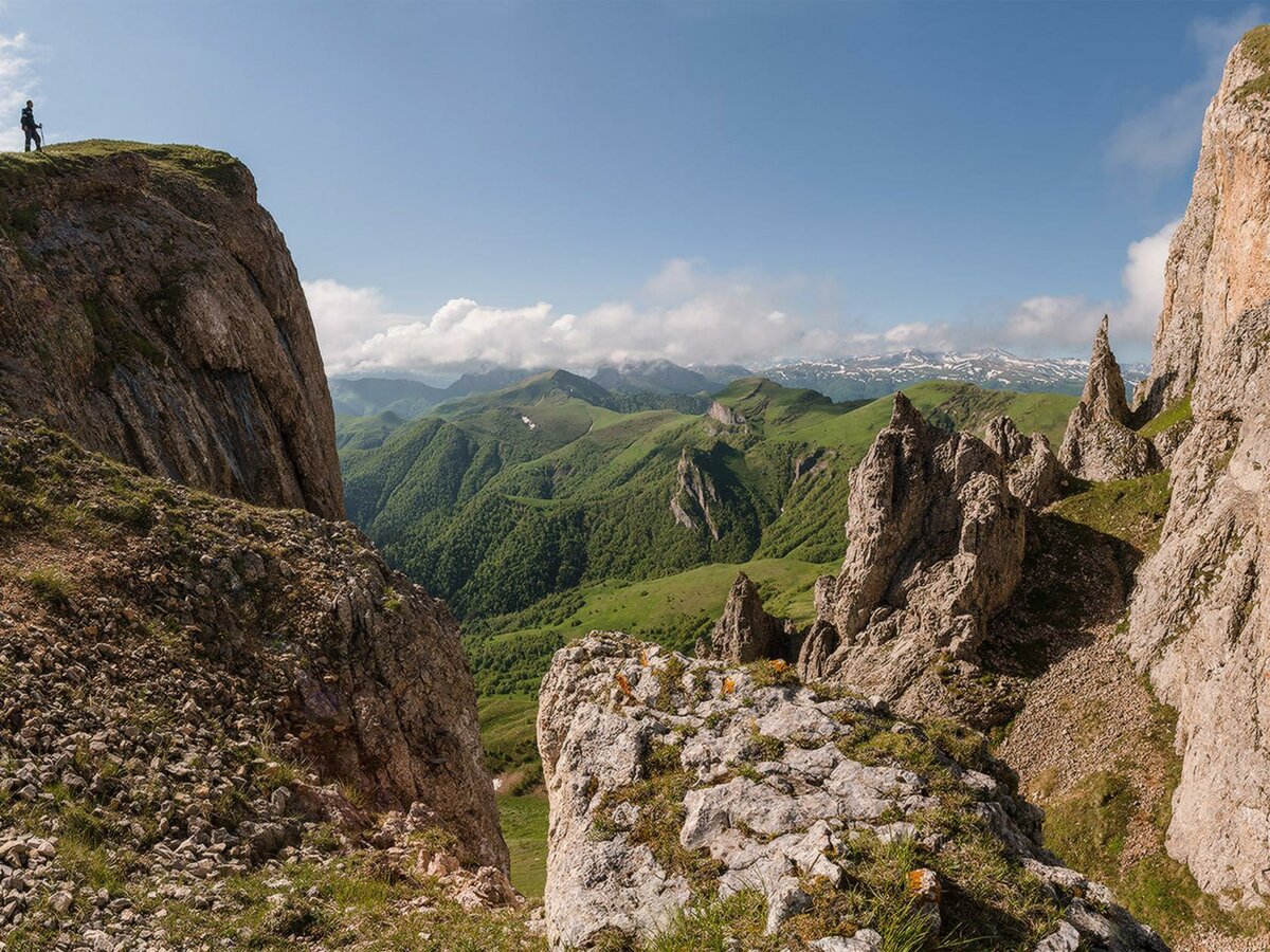 Путь к вершине Большого Тхача.