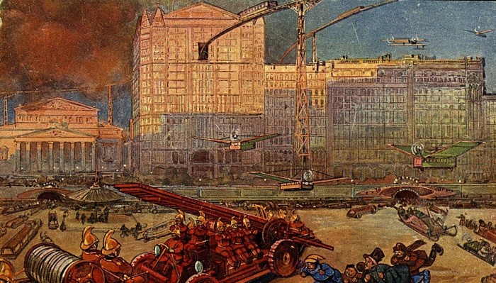 Москва через 200-300 лет: Предсказания будущего на открытках шоколадной фабрики 1914 года Москва через 200-300 лет: Предсказания будущего на открытках шоколадной фабрики 1914 года