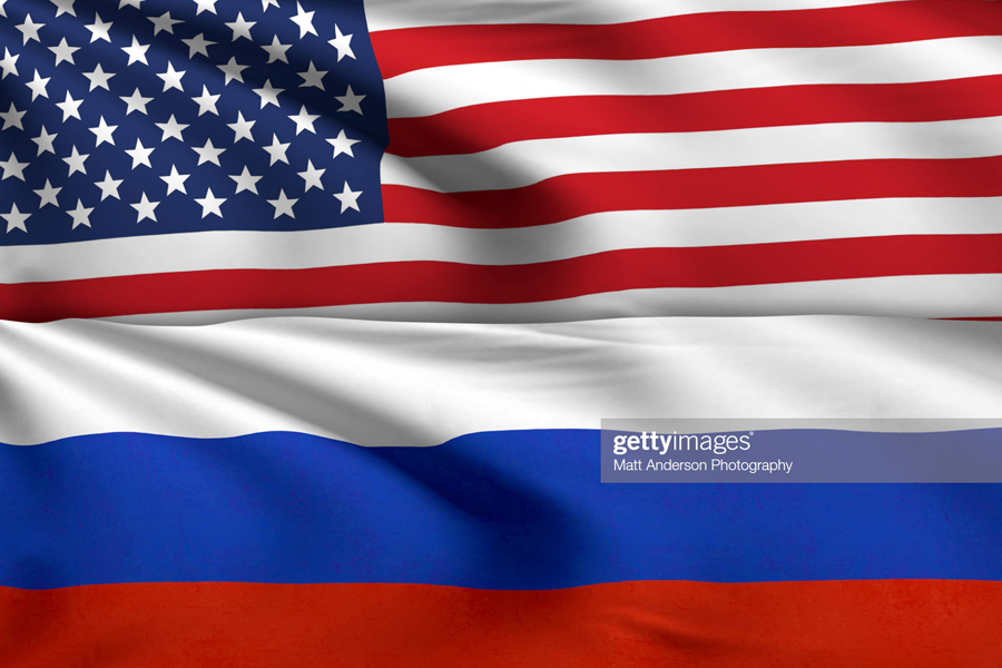 USA and RUSSIA Flag USA and RUSSIA Flag
