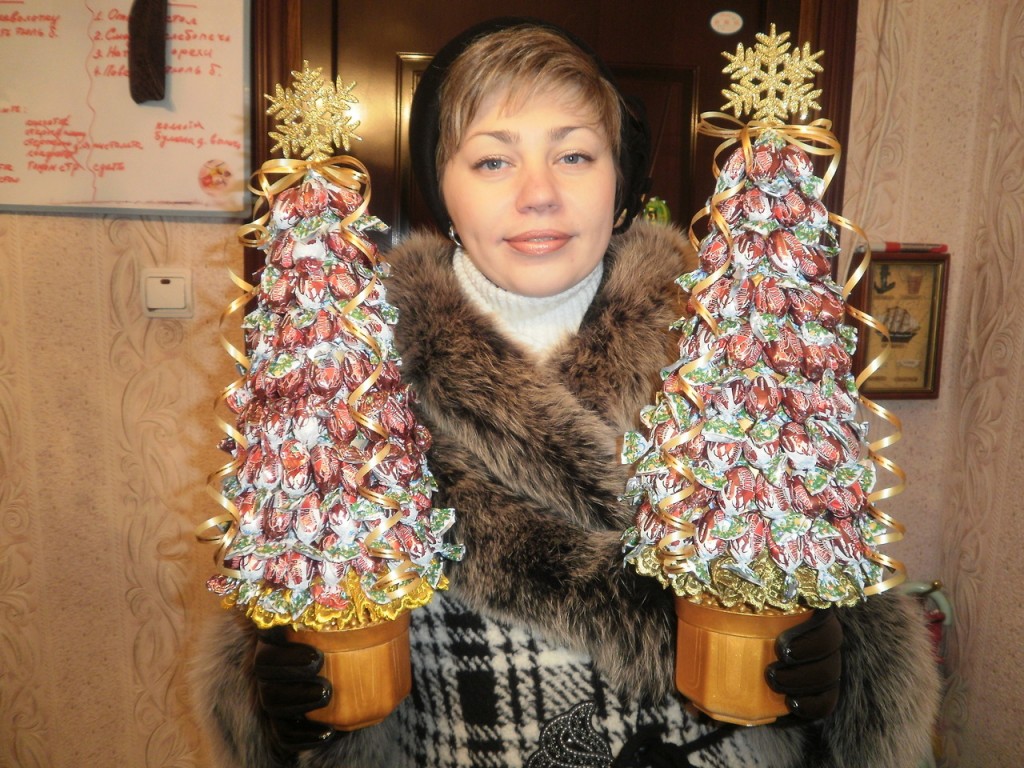 Елка своими рукам из конфет Елка своими рукам из конфет