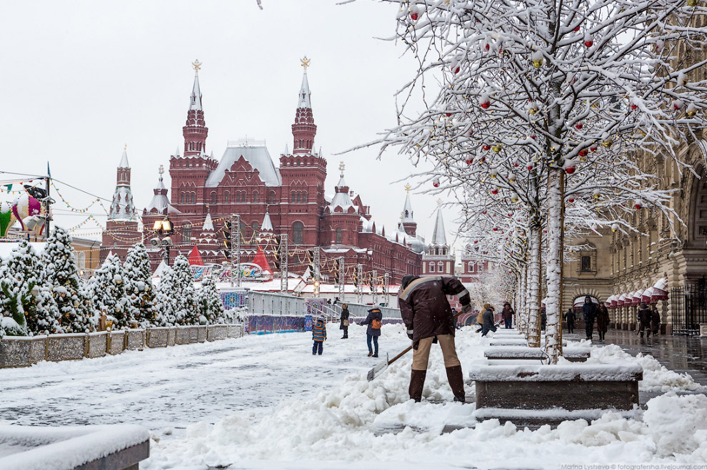 Москва после снегопада