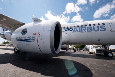 Двигатель Pratt & Whitney PW1100G-JM на Airbus A320neo (A320-251N)