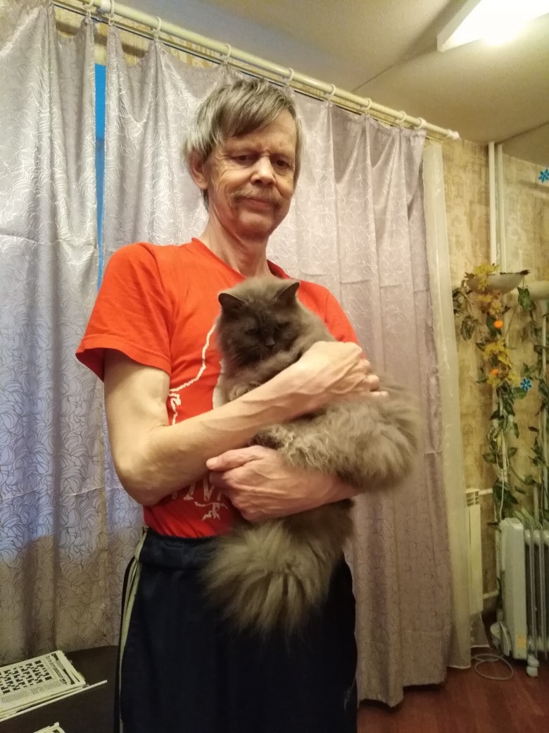 помощь кошке хозяин с кошкой