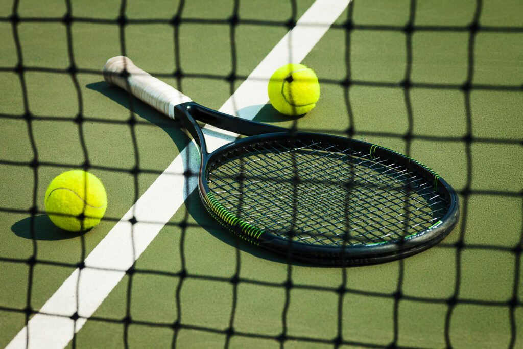 tennis ball tennis court