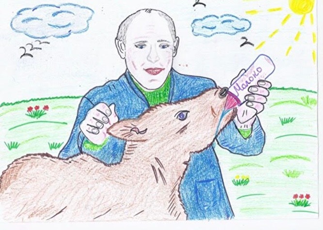 8 забавных рисунков с Путиным, которые нарисовали дети
