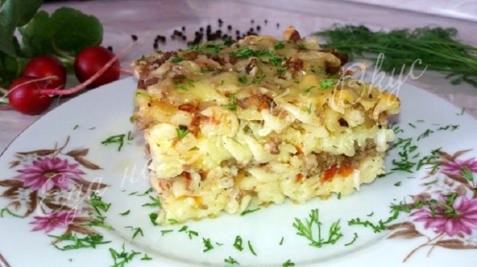 Самая сочная запеканка из макарон с фаршем