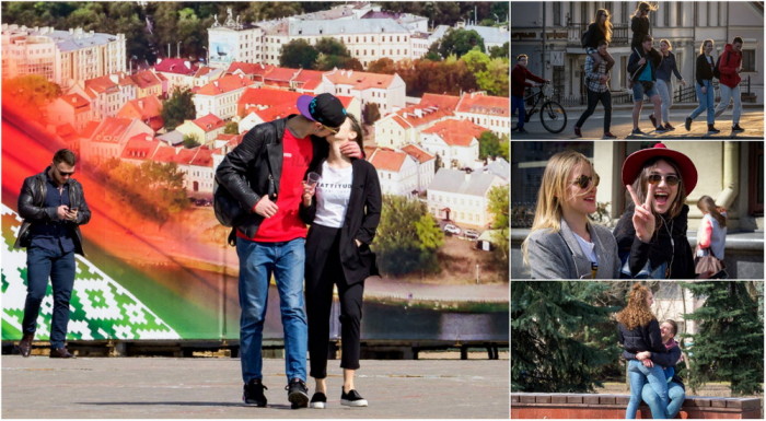 Девушки, город, весна: солнечный фоторепортаж с проснувшихся минских улиц