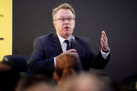 John Williams, Chief Executive Officer of the Federal Reserve Bank of New York, speaks at an event in New York, U.S., November 6, 2019. REUTERS/Carlo Allegri John Williams, Chief Executive Officer of the Federal Reserve Bank of New York, speaks at an event in New York, U.S., November 6, 2019. REUTERS/Carlo Allegri