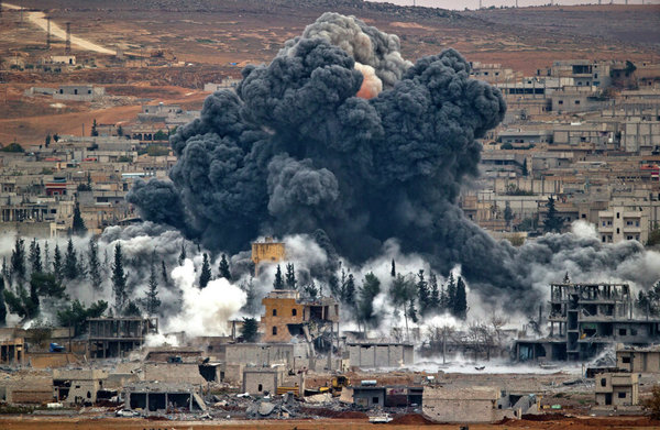 Коалиция США при поддержке курдов нанесла новый массированный удар по Сирии