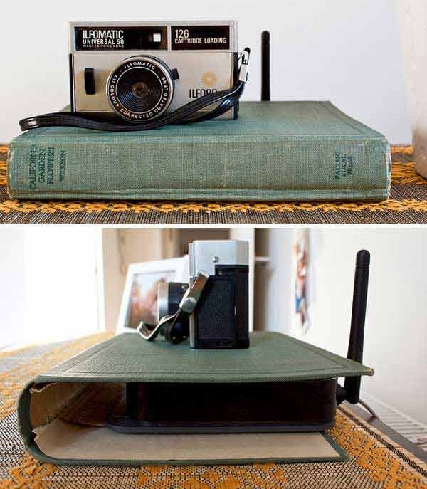 Обложка от книги в качестве украшения для Wi-Fi роутера. Обложка от книги в качестве украшения для Wi-Fi роутера.