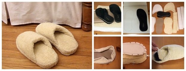 Оригинальные тапочки своими руками Оригинальные тапочки своими руками