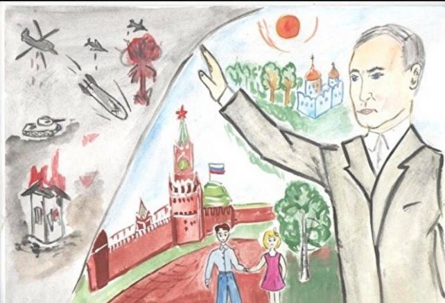8 забавных рисунков с Путиным, которые нарисовали дети