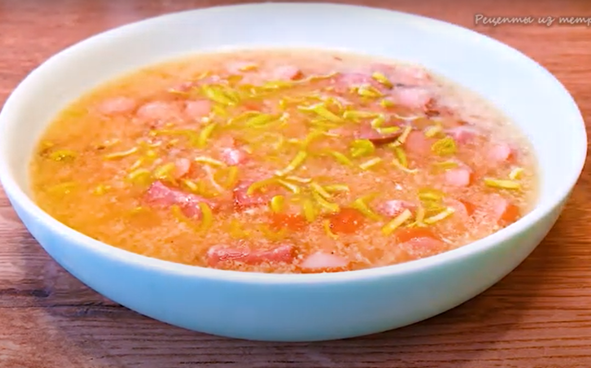 Вкусный колбасный суп, который согрет вас зимой