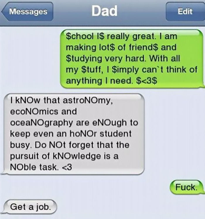 Funny Dad Text