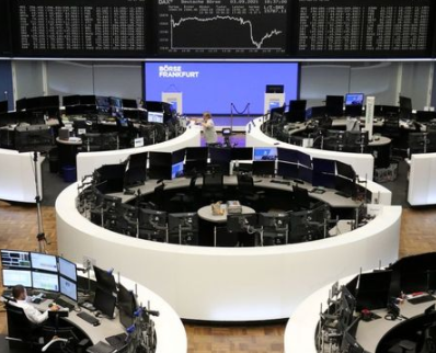 The German share price index DAX graph is pictured at the stock exchange in Frankfurt, Germany, September 3, 2021. REUTERS/Staff The German share price index DAX graph is pictured at the stock exchange in Frankfurt, Germany, September 3, 2021. REUTERS/Staff