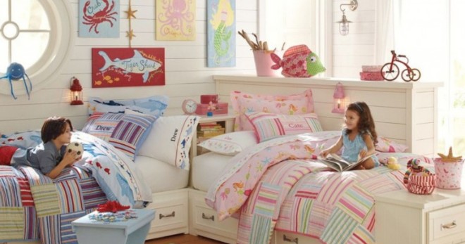 Комната для мальчика и девочки - лучшие варианты обустройства и зонирования детской