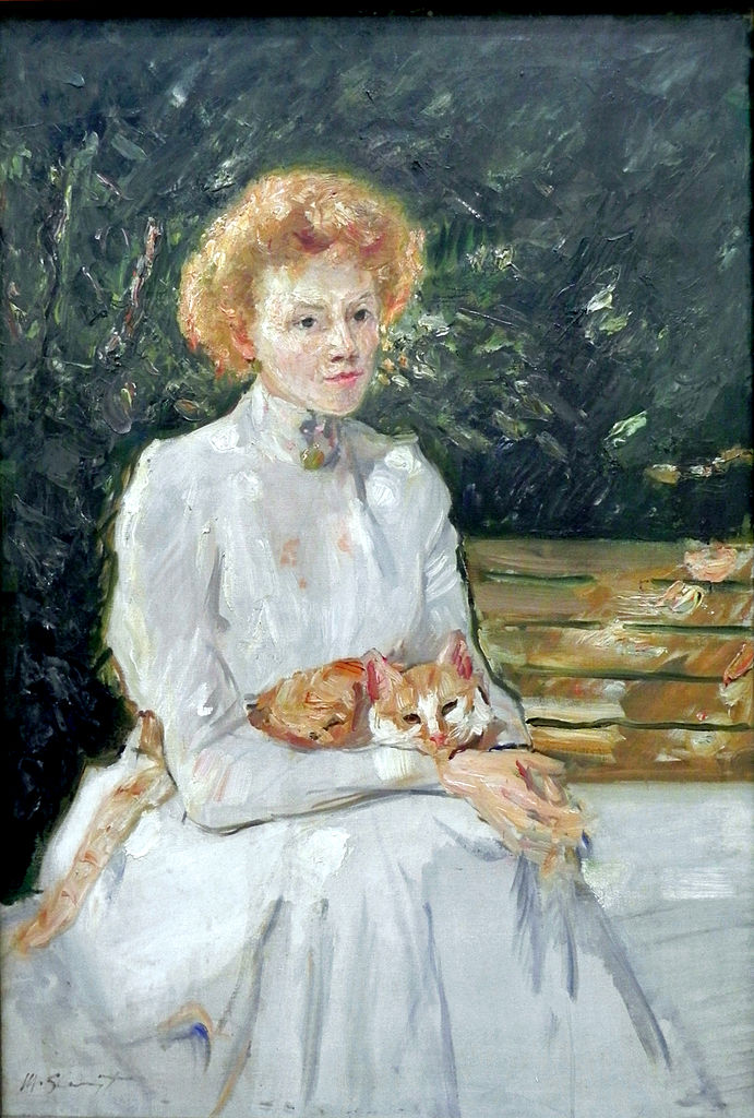 Dame mit Katze.1902. Max Slevogt. Dame mit Katze.1902. Max Slevogt.