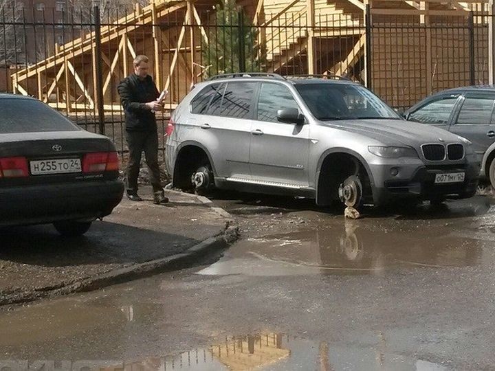 Когда твои колеса нравятся не только тебе! Когда твои колеса нравятся не только тебе! авто, воровство, колеса. кража