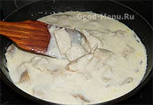 Рыба с рисом и брокколи - готовый рыбный соус
