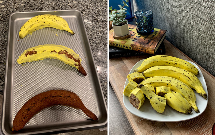 Формочки для выпекания из банановой кожуры. \ Фото: kvartira.mirtesen.ru. Формочки для выпекания из банановой кожуры. \ Фото: kvartira.mirtesen.ru.