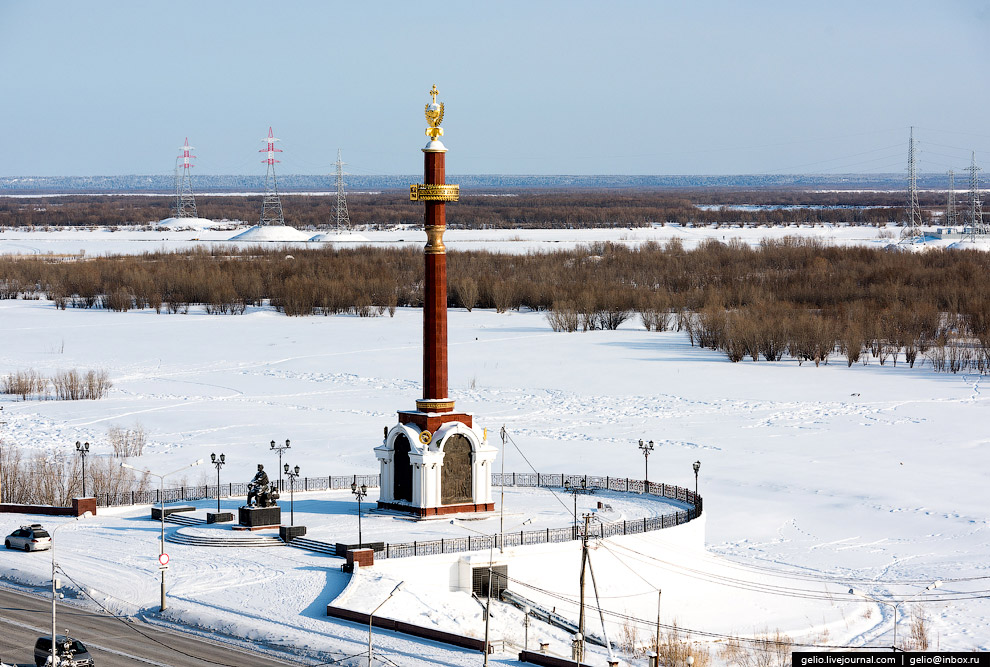 Один из самых «холодных» городов Земли с высоты