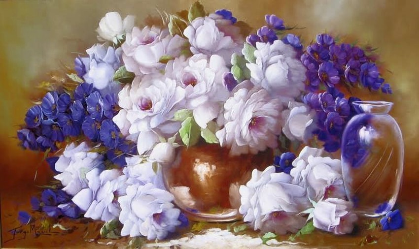 Волшебные цветы, художник Jorge Maciel