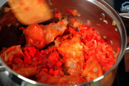 Турецкий чечевичный суп с овощами и копченостями: шаг 2
