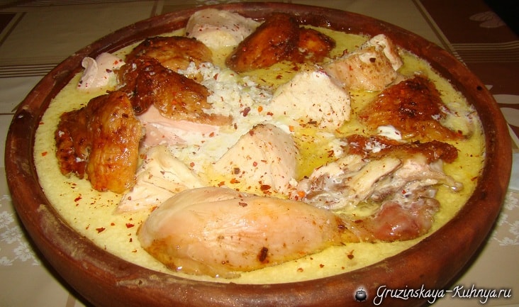 Рачинский шкмерули - грузинское блюдо из курицы (2)