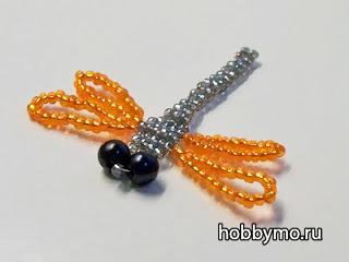 Стрекоза из бисера для начинающих