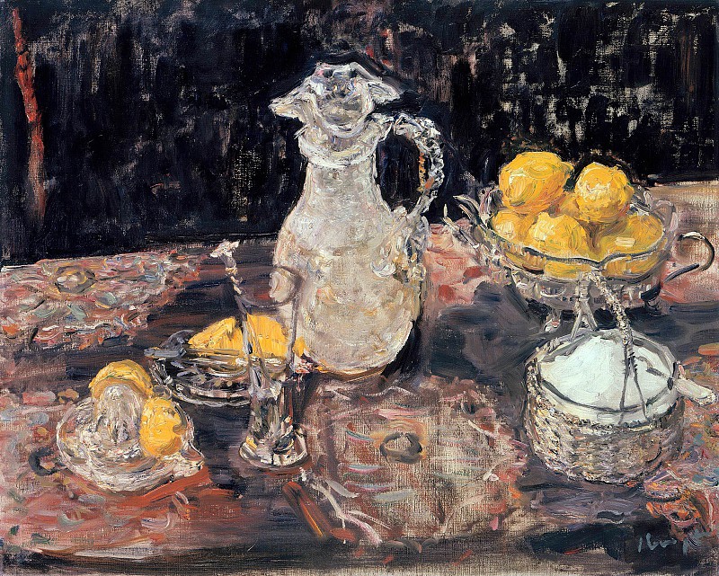 Натюрморт с лимонами. 1921. Макс Слефогт. Натюрморт с лимонами. 1921. Макс Слефогт.