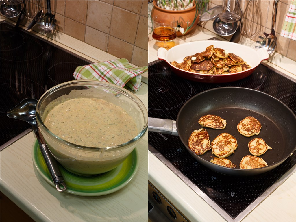 Оладьи с брынзой и зеленью Оладьи с брынзой и зеленью