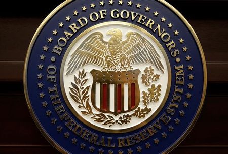 The seal for the Board of Governors of the Federal Reserve System is displayed in Washington, U.S., June 14, 2017. REUTERS/Joshua Roberts  The seal for the Board of Governors of the Federal Reserve System is displayed in Washington, U.S., June 14, 2017. REUTERS/Joshua Roberts