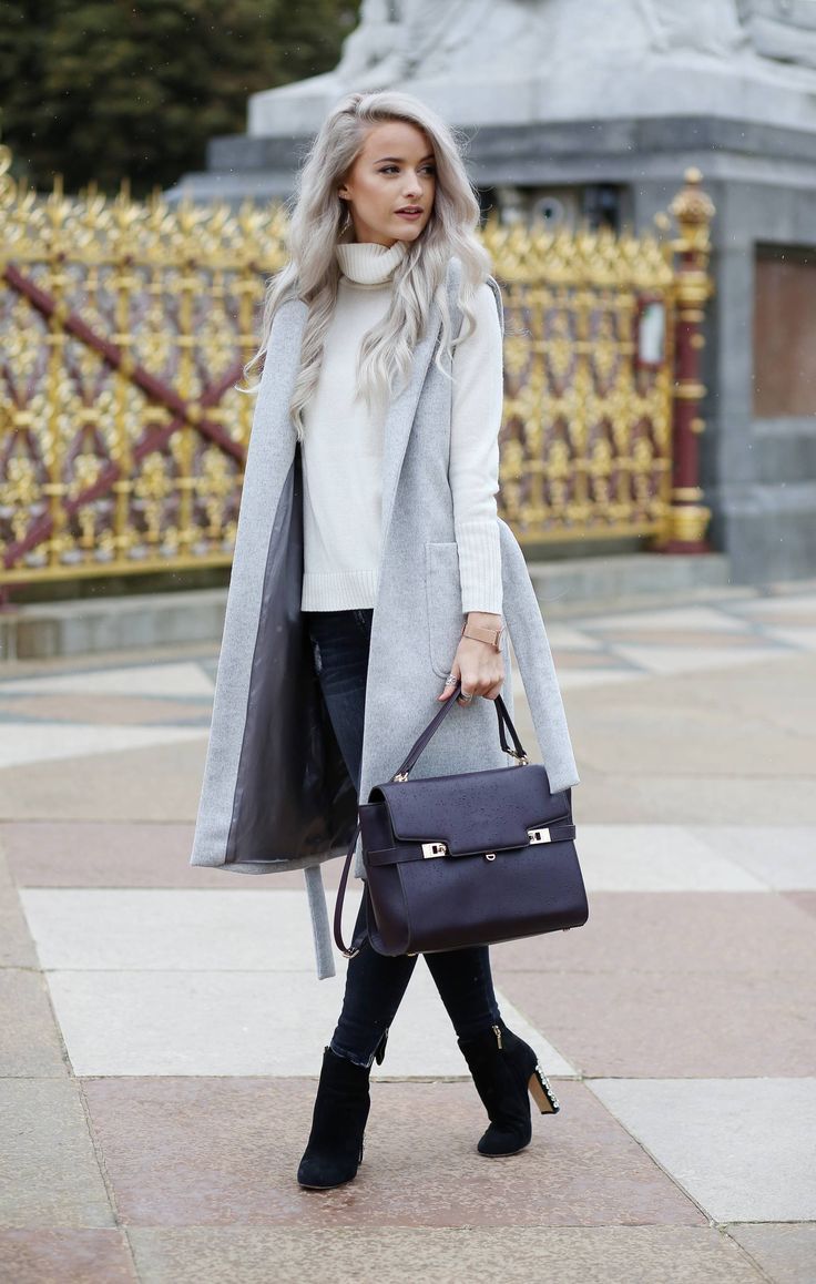 Картинки по запросу sleeveless coat street style