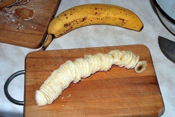 приготовление бананового торта