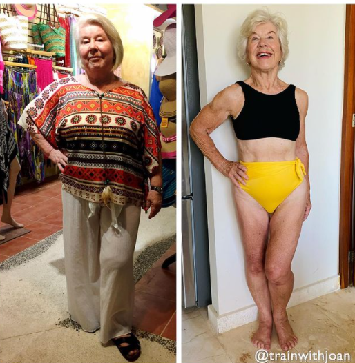 75 летняя Джоан начала ходить в спортзал и доказала: даже в преклонном возрасте возможно все