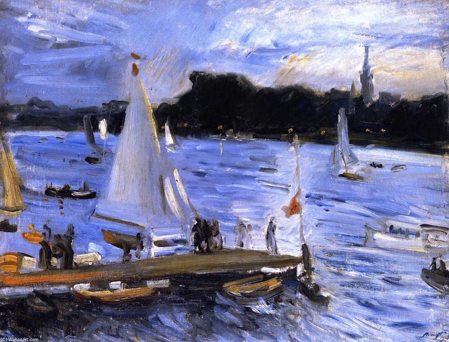 "Segelboote auf die alster Fluss in der abend". Max Slevogt - öl auf leinwand - 1905 - Staatliche Museen zu Berlin (Germany) "Segelboote auf die alster Fluss in der abend". Max Slevogt - öl auf leinwand - 1905 - Staatliche Museen zu Berlin (Germany)