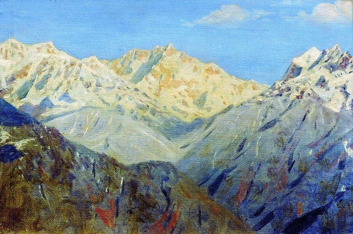 Гималаи. Главная вершина. (1875). Автор: Василий Верещагин. Василий Верещагин: Как сложилась судьба русского гения, которому французы не дали Нобелевку