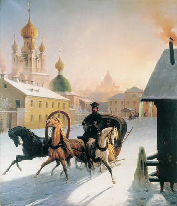 К. Гампельн. Тройка на улице К. Гампельн. Тройка на улице