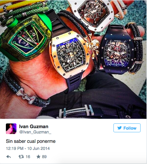 Часы Richard Mille, суммарная стоимость 993 000 евро