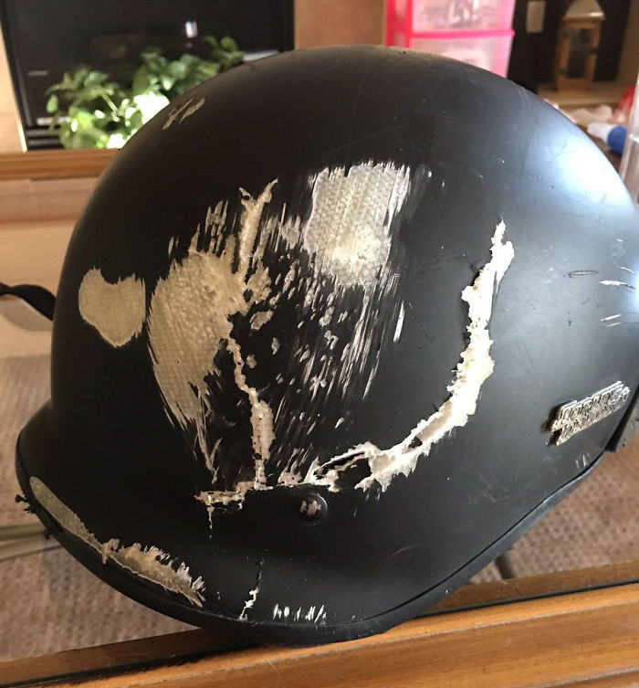 His Helmet Saved My Life When I Hit A Deer.  Bike Is Gone But I'm Still Here!