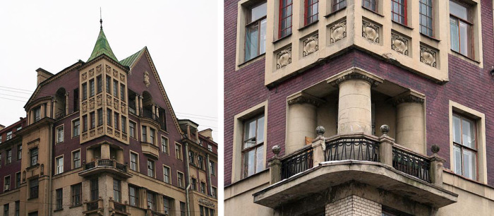 Необычайно красивая архитектура. /Фото:citywalls.ru Как питерский дом купца Полежаева связан с Воландом, и какие мрачные тайны он хранит