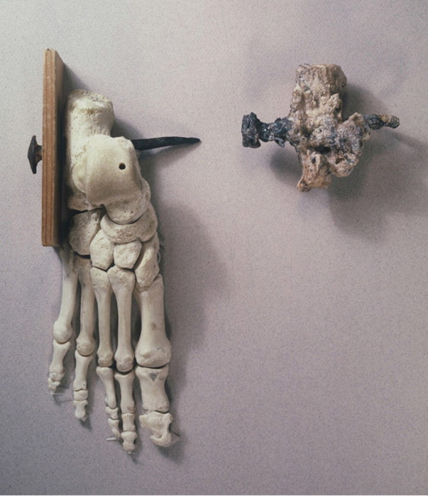 В 1968 году в пещере Гиват-ха-Мивтар были найдены кости человека, что считается доказательством того, что в первом веке н. э. в Иудее практиковалось распятие. В 1968 году в пещере Гиват-ха-Мивтар были найдены кости человека, что считается доказательством того, что в первом веке н. э. в Иудее практиковалось распятие.