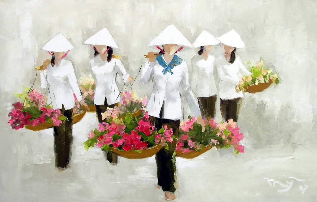 Восточный ветер и весенний аромат... Вьетнамская художница Ha Huynh My
